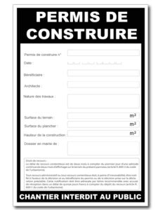 affiche permis de construire